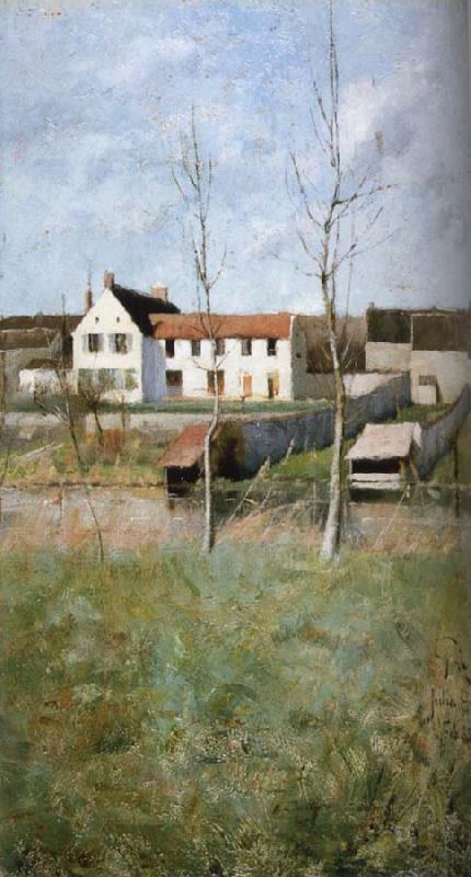 Julia Beck Prospect stamp Grez Sweden oil painting art